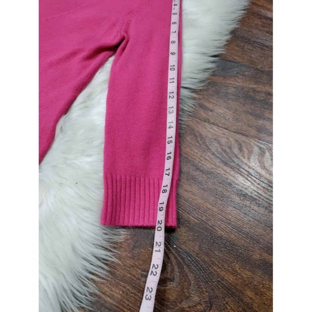 Express Design Studio Long Sleeve Ribbed Knit Mini Dress Hot Pink Women's M / S - Picture 10 of 14